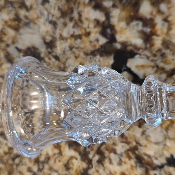 Vintage Glass candle holder clear - Picture 3 of 7